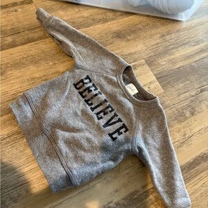 Peek Gray Sweatshirt with 'Believe' Design